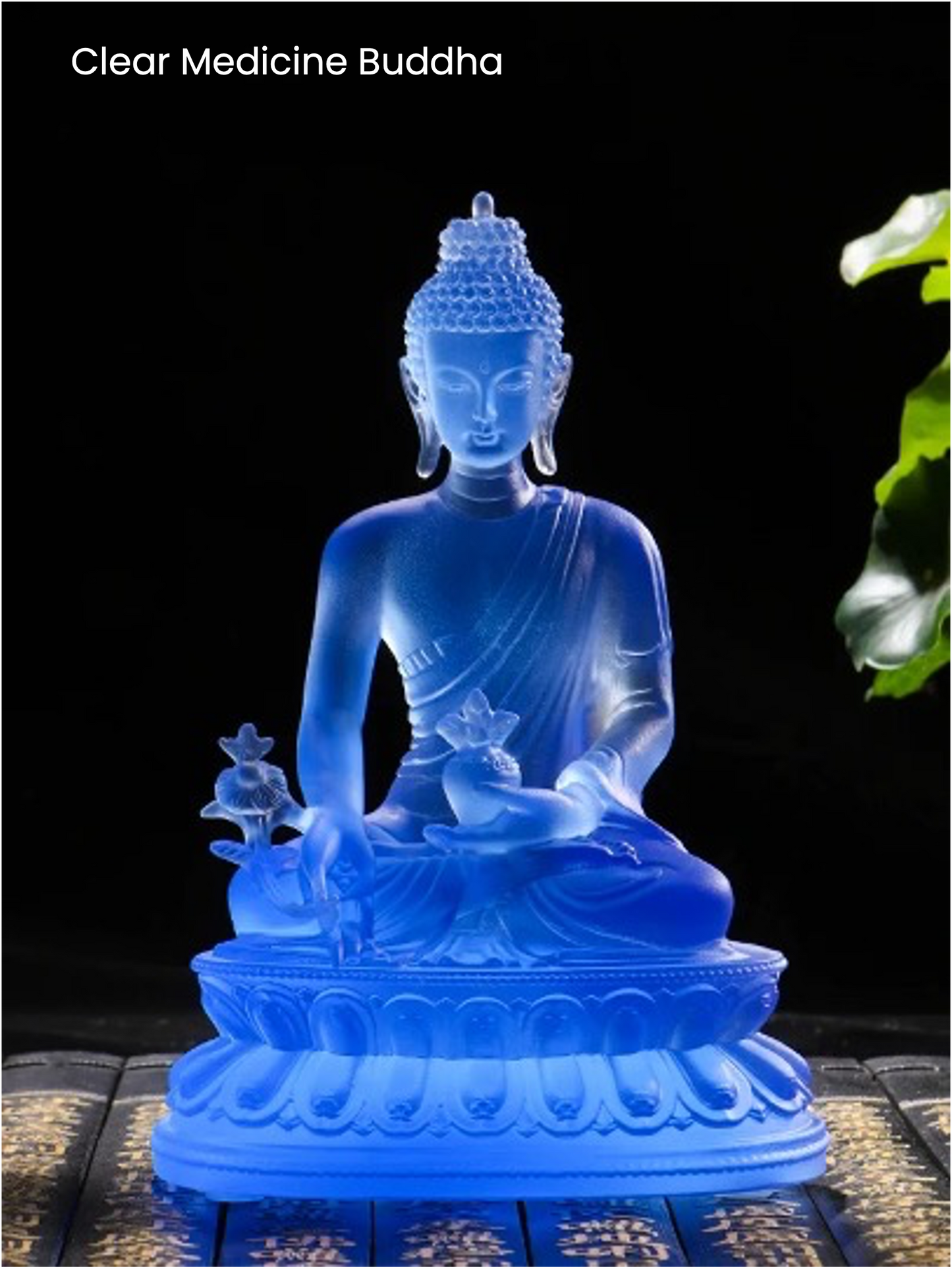 Liu Li Medicine Buddha Statue | Bhaisajyaguru | Crystal Glass Sculpture