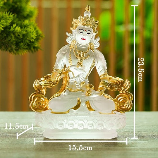 Liu Li Vajrasattva Mahāsattva Statue | Buddha Statue | Crystal Glass Sculputre Ornaments | Religion | Tibetan Buddhist