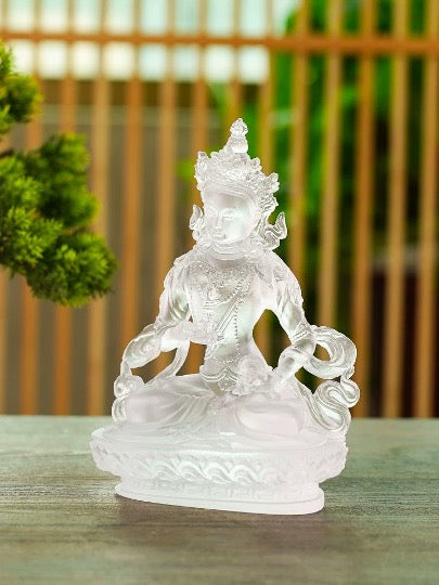 Liu Li Vajrasattva Mahāsattva Statue | Buddha Statue | Crystal Glass Sculputre Ornaments | Religion | Tibetan Buddhist