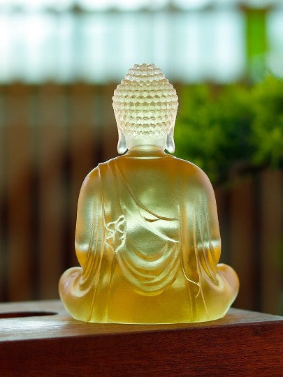 Mini Liu Li Shakyamuni Meditation Buddha Statue | Gautama Buddha | Meditation | Oriental Decoration | Gautama Buddha