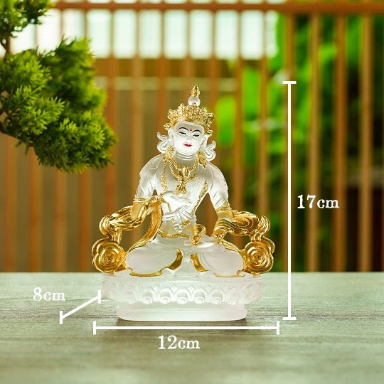 Liu Li Vajrasattva Mahāsattva Statue | Buddha Statue | Crystal Glass Sculputre Ornaments | Religion | Tibetan Buddhist