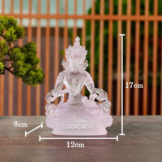 Liu Li Vajrasattva Mahāsattva Statue | Buddha Statue | Crystal Glass Sculputre Ornaments | Religion | Tibetan Buddhist