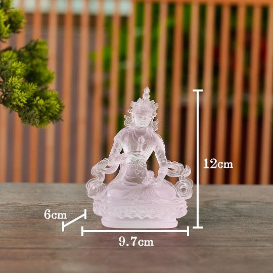 Liu Li Vajrasattva Mahāsattva Statue | Buddha Statue | Crystal Glass Sculputre Ornaments | Religion | Tibetan Buddhist