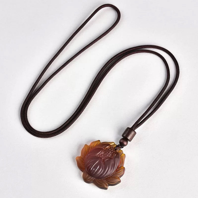 Liu Li Lotus Pendant Medallions | Beads bracelet | Meditation and Blessing | Protection