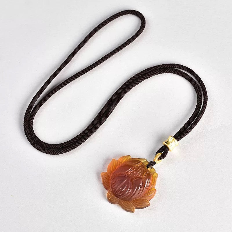 Liu Li Lotus Pendant Medallions | Beads bracelet | Meditation and Blessing | Protection