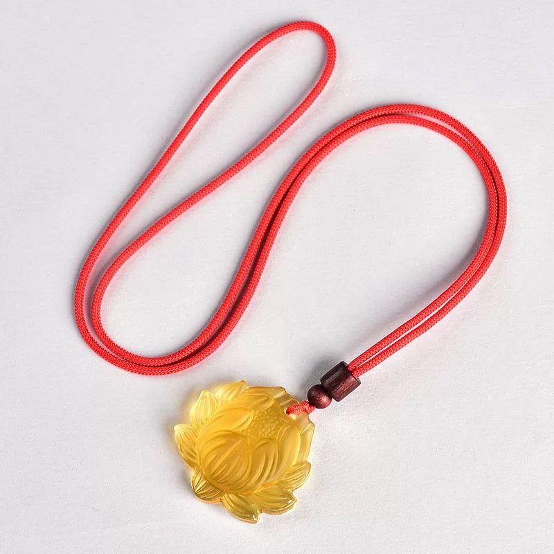 Liu Li Lotus Pendant Medallions | Beads bracelet | Meditation and Blessing | Protection