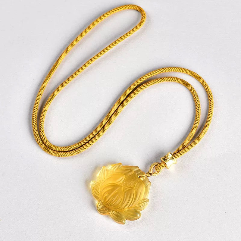 Liu Li Lotus Pendant Medallions | Beads bracelet | Meditation and Blessing | Protection
