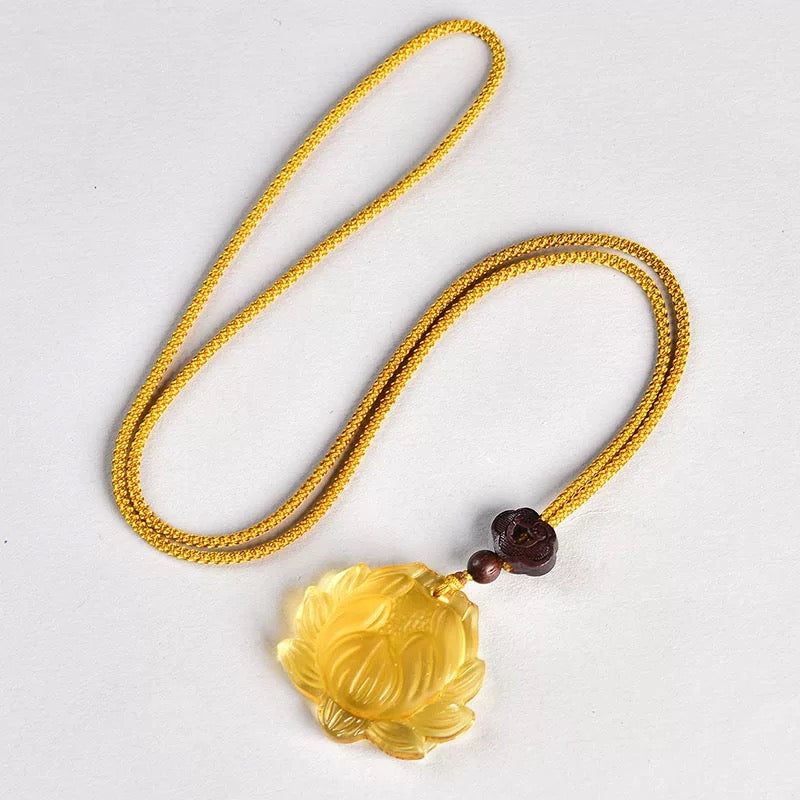 Liu Li Lotus Pendant Medallions | Beads bracelet | Meditation and Blessing | Protection