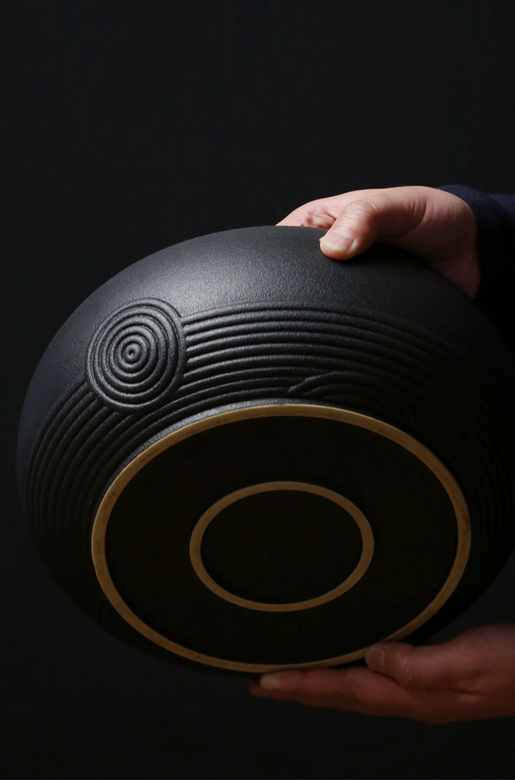 Black Ceramic Water Fountain | Indoor Fountain | Desktop Water Fountain | Feng Shui