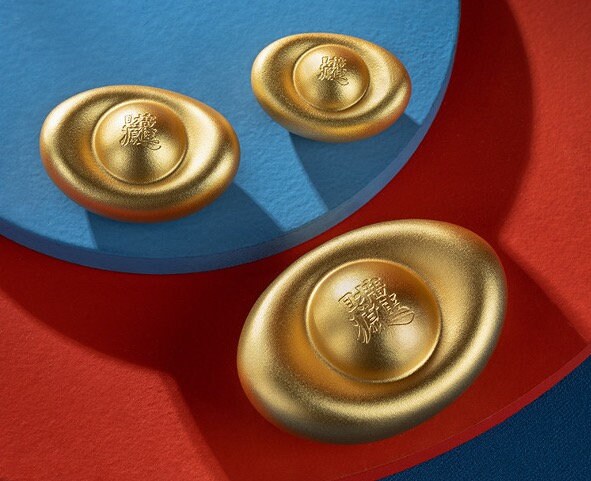 AAA Solid Brass Sycee Yuan Bao with gold coating | Fengshui | Home Decor | Office Blessing | Good Luck Prosperity | Gifting