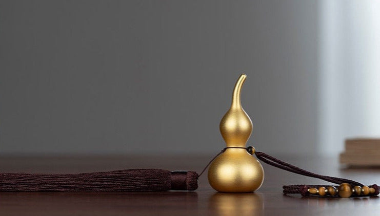 AAA Solid Brass Hu Lu with gold coating | Fengshui | Home Decor | Office Blessing | Good Luck Prosperity | Gifting | Wu Lou