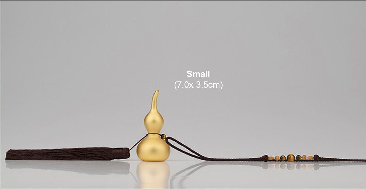 AAA Solid Brass Hu Lu with gold coating | Fengshui | Home Decor | Office Blessing | Good Luck Prosperity | Gifting | Wu Lou