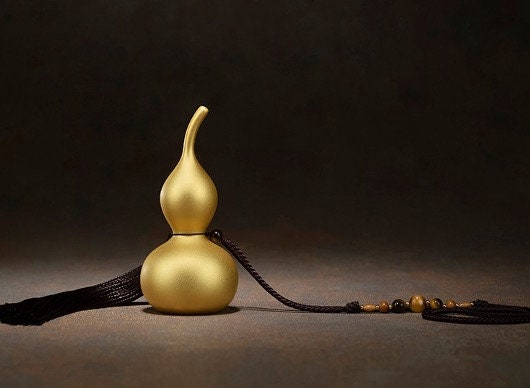 AAA Solid Brass Hu Lu with gold coating | Fengshui | Home Decor | Office Blessing | Good Luck Prosperity | Gifting | Wu Lou