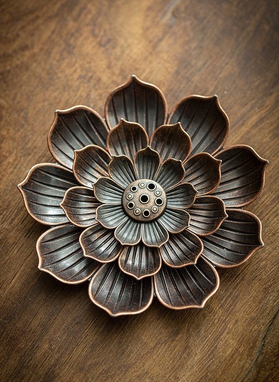 Meditation Lotus Incense Stick Holder | Peace Serenity Tranquility Calmness | Spirituality & Religion