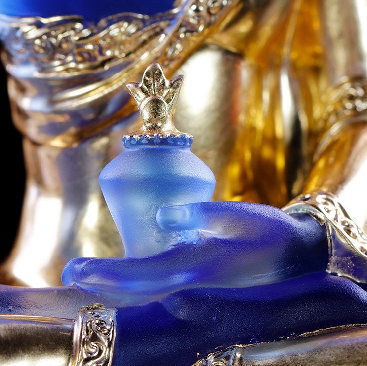 Liu Li Buddha Statue, Medicine Buddha, Wishes for Sentient Beings| Gift for him or her | Liu li Glass Sculputre Ornaments | Religion