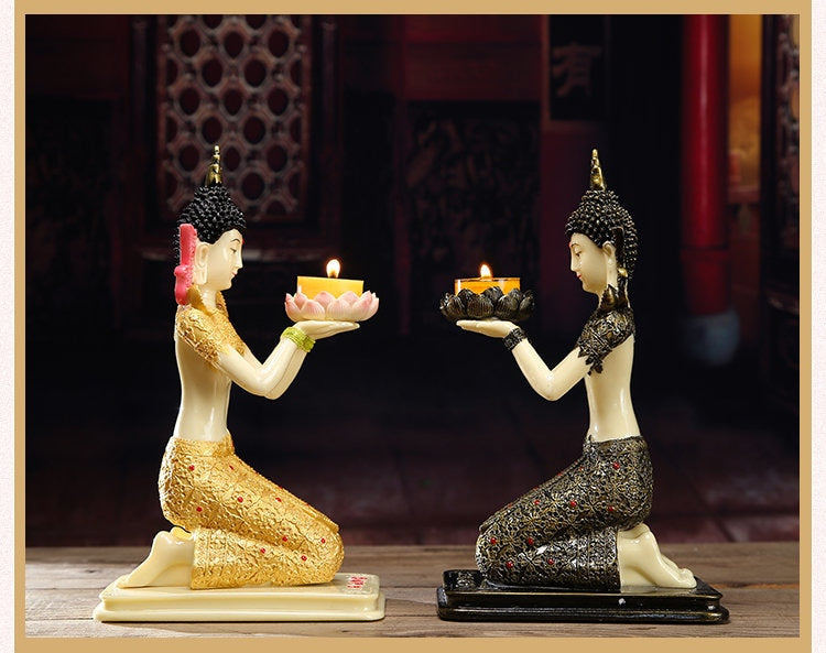 Handmade Tennin Statue | Candle Holder | Meditation