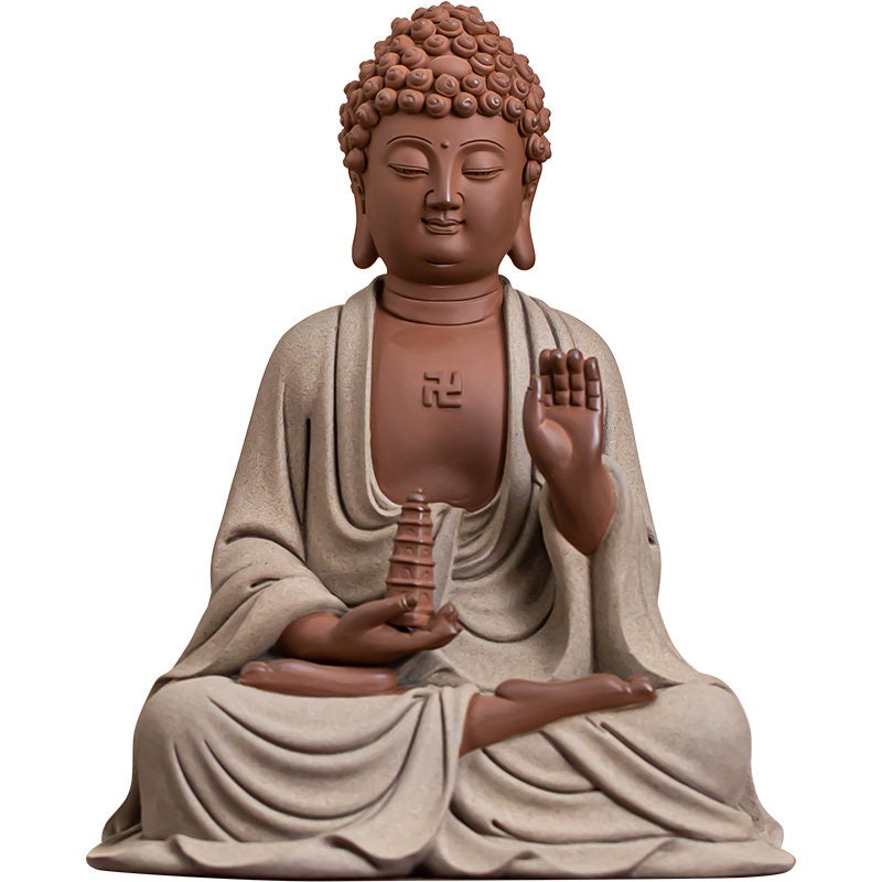 Handmade Ceramic Sakyamuni Medicine Buddha Statue | Meditation