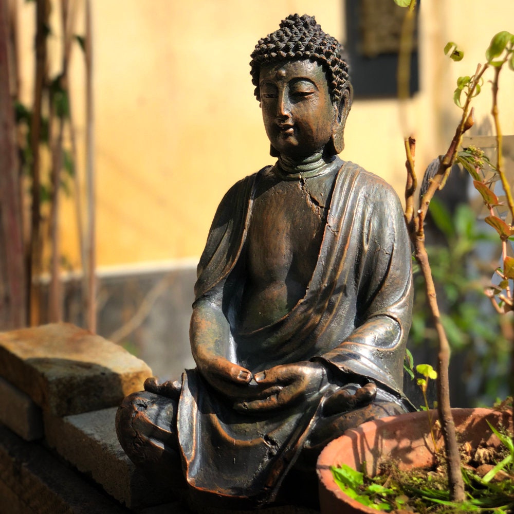 Sakyamuni Outdoor Buddha Statue | Dhyana Mudra | Outdoor Garden Decoration | House Warming Gift