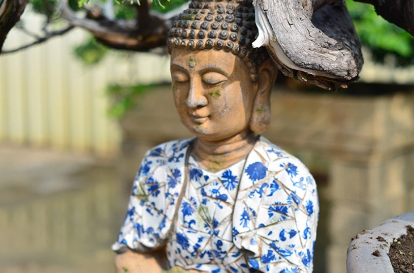 Handmade Buddha Statue Decoration | Outdoor Garden Home Living | Religion Spiritual | Gifting for him or her | Dhyana Mudra