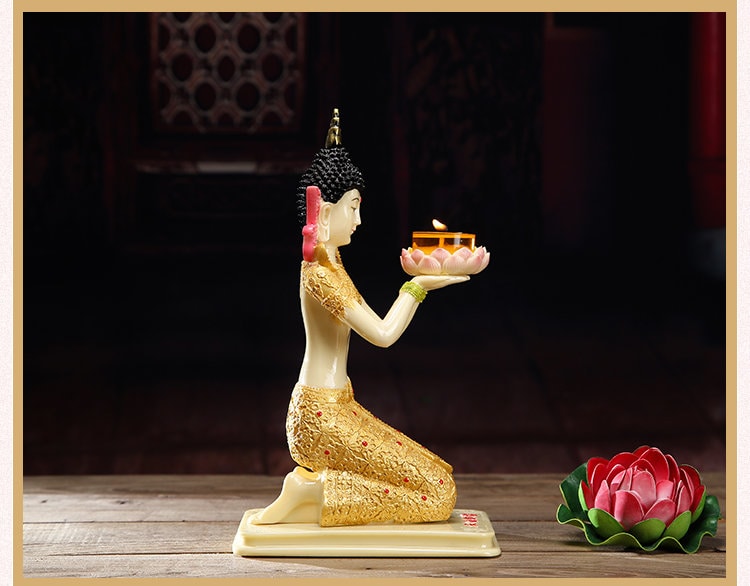 Handmade Tennin Statue | Candle Holder | Meditation