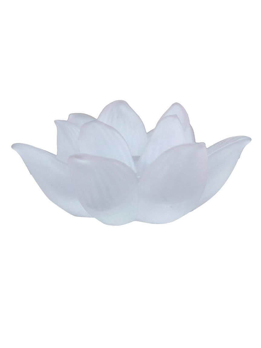 Meditation Liu Li Glass Lotus Incense Stick Holder with Handpainting Wooden Tray | Serenity Tranquility Calmness | Spirituality & Religion