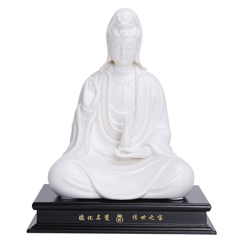 Ceramic Guan Yin Statue | Buddha Ornament | Meditation |The Goddess of Compassion and Mercy | Bodhisattva Guan Yin