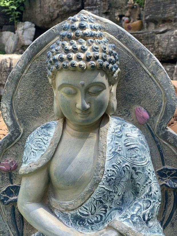 Handmade Buddha Statue and Large Planter Decoration Ornament | Outdoor Garden | Spiritual and Religion | Meditation | Dhyana Mudra