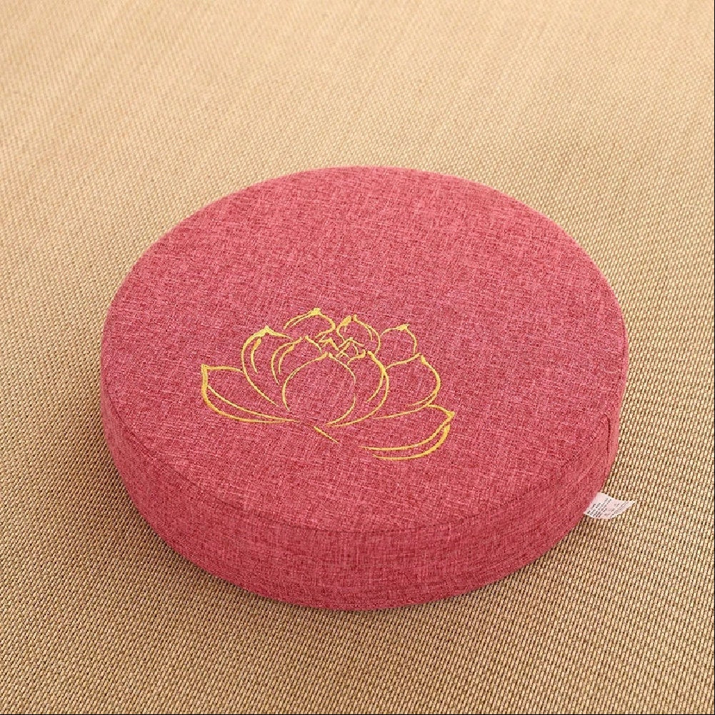 Meditation Lotus Design Round Cushion | Pillow Seat | Yoga Cushions | Serenity Tranquility Calmness | Gift for him or her