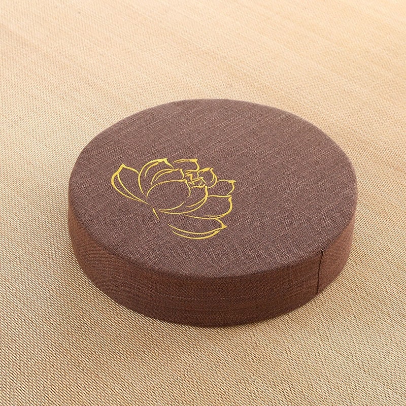 Meditation Lotus Design Round Cushion | Pillow Seat | Yoga Cushions | Serenity Tranquility Calmness | Gift for him or her