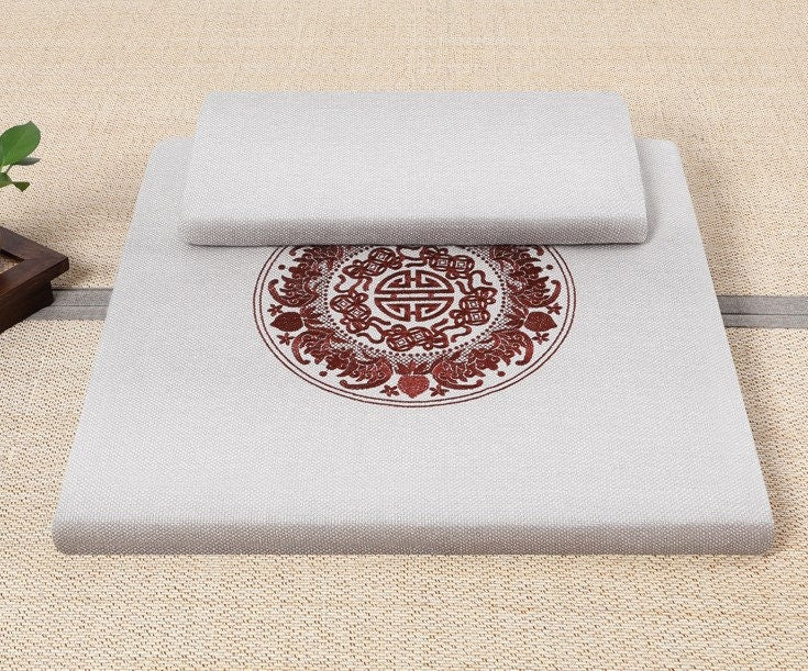 Meditation Oriental Design Cushion and Zabuton | Pillow Seat | Yoga Cushions | Serenity Tranquility Calmness | Gift for him or her