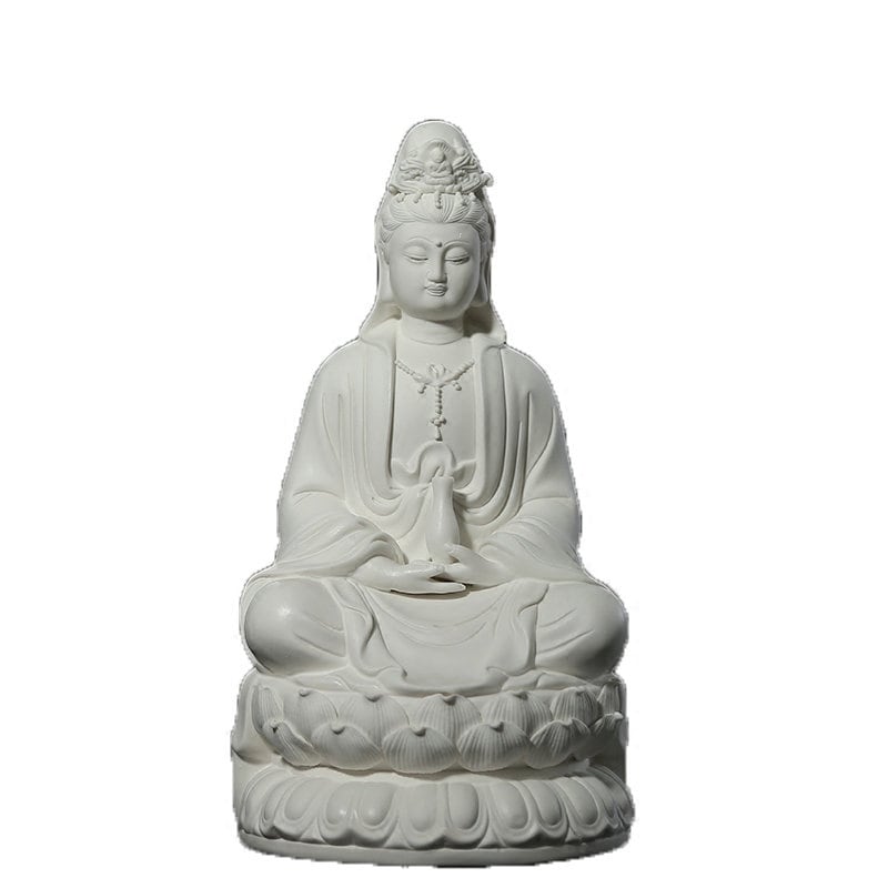 Porcelain White Bodhisattva Guan Yin | Kwan Yin | Mindful Gift | Meditation | Goddess of Compassion Mercyand Kindness | Buddha Statue