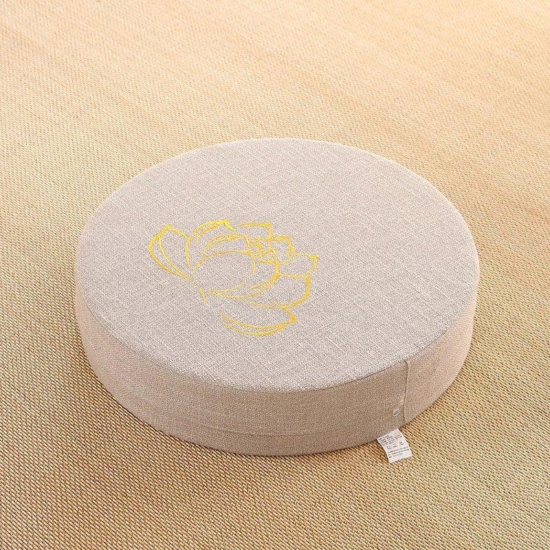 Meditation Lotus Design Round Cushion | Pillow Seat | Yoga Cushions | Serenity Tranquility Calmness | Gift for him or her