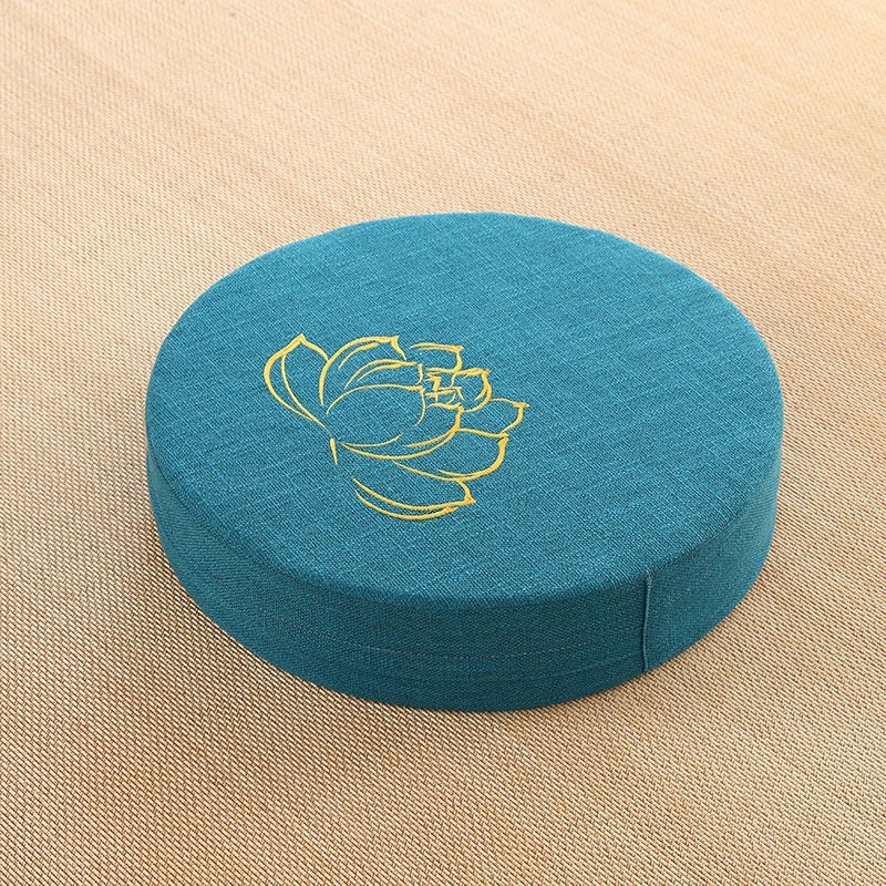 Meditation Lotus Design Round Cushion | Pillow Seat | Yoga Cushions | Serenity Tranquility Calmness | Gift for him or her