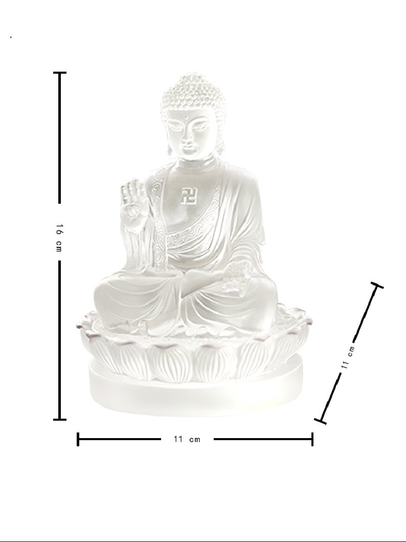 Liu Li Shakyamuni Abhaya Mudra Buddha Statue | Gautama Buddha | Meditation | Oriental Decoration | Gift for him or her | Gautama Buddha