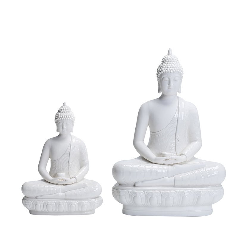Porcelain Sakyamuni Buddha Statue | Dhyana Mudra | Mindful Gift | Meditation