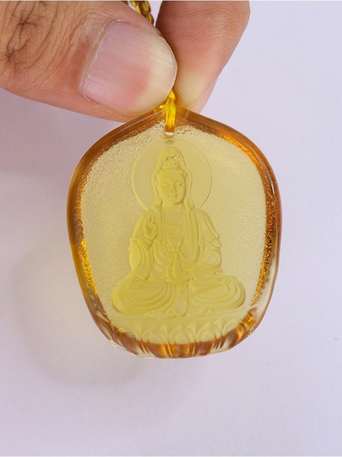 Liu Li Guan Yin Amulet Pendant Medallions | Beads bracelet | Meditation and Blessing | Protection | Mindful Gift