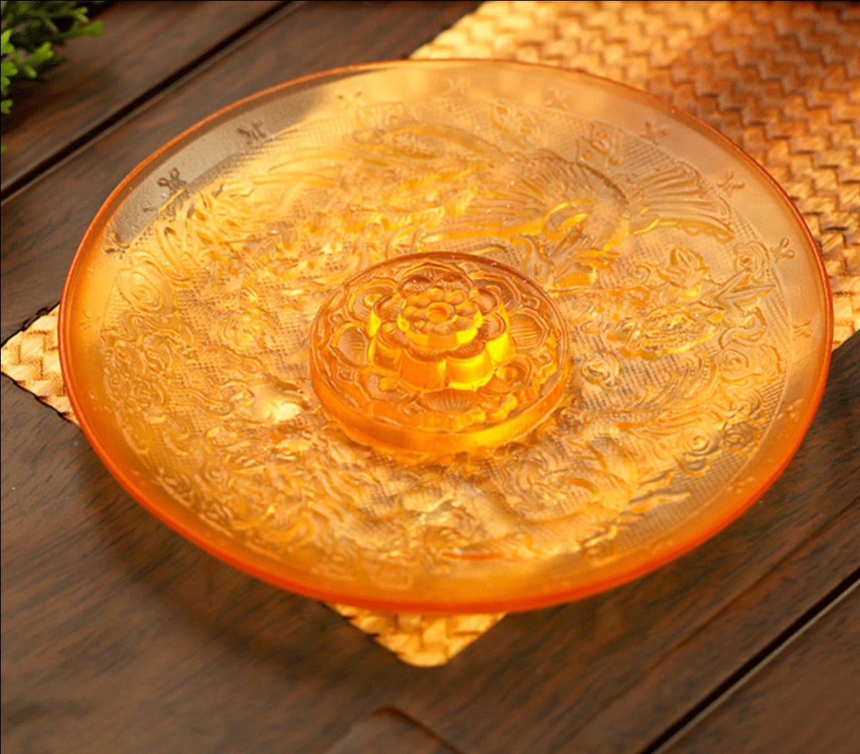 Meditation Liu Li Glass Incense Stick Holder | Serenity Tranquility Calmness | Spirituality & Religion | Yoga | Altar