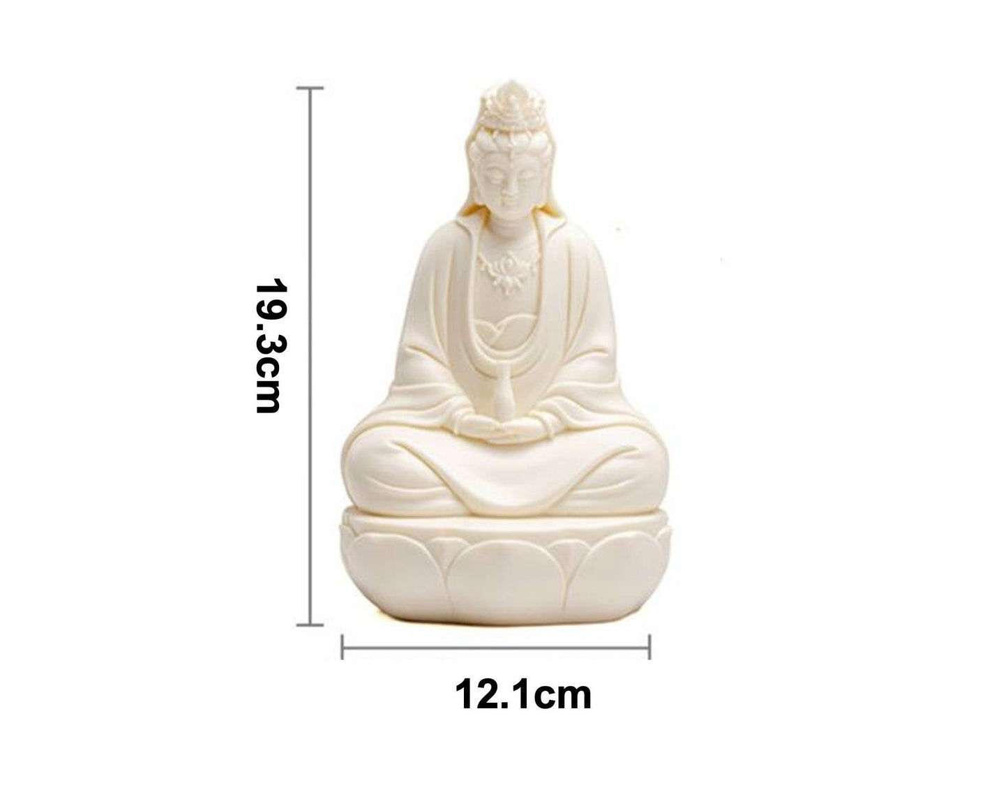 Porcelain Bodhisattva Guan Yin Avalokiteśvara Statue | Meditation | Goddess of Compassion Mercyand Kindness | Buddha Statue | Kwan Yin