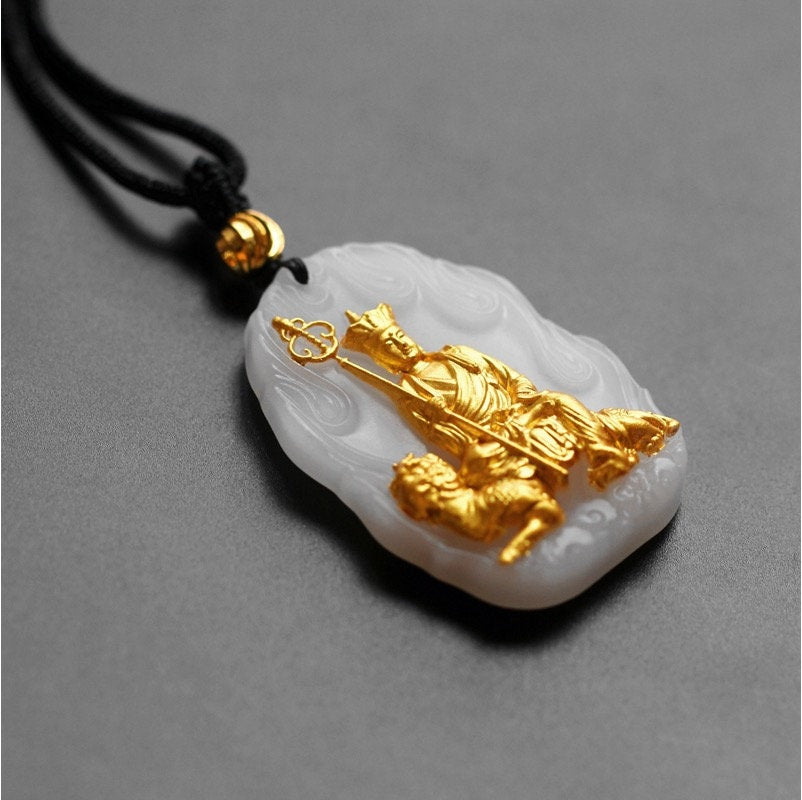 Liu Li Ksitigarbha Bodhisattva Amulet Pendant Medallions | Meditation and Blessing | Protection | Mindful Gift | Buddha statue