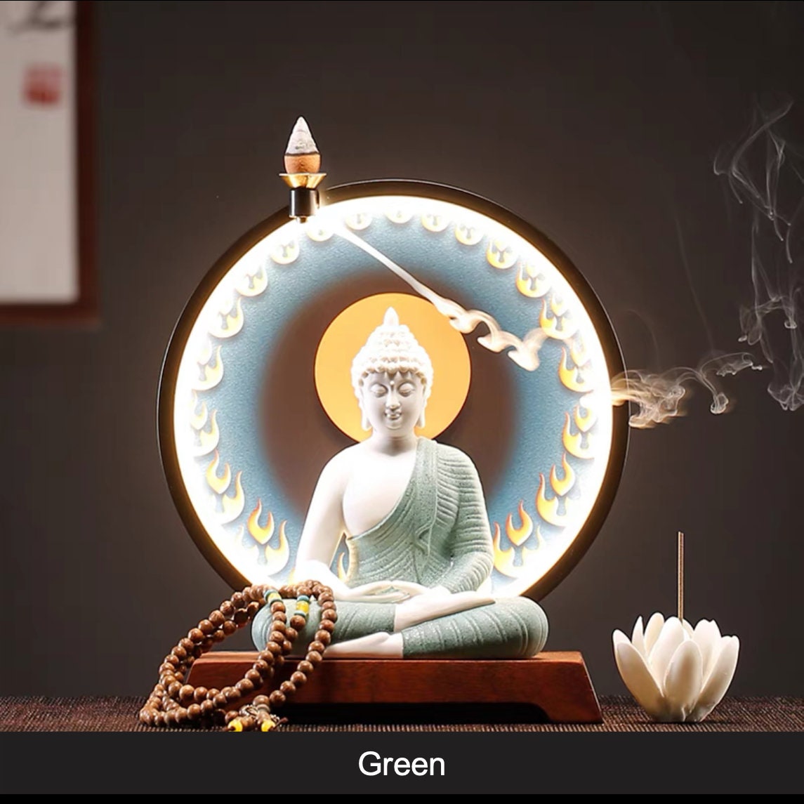 Gautama Buddha Statue Decorative Set with LED light | Buddha Statue | Shakyamuni Buddha | Meditation | Home Decoration
