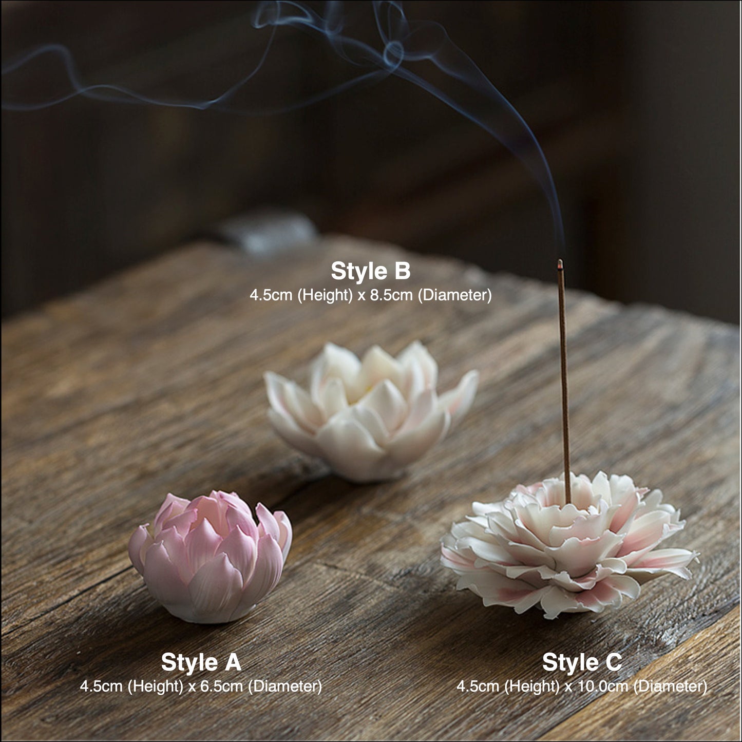 Meditation Ceramic Lotus Incense Stick Holder | Peace Serenity Tranquility Calmness | Spirituality & Religion | Meditation | Yoga Practise
