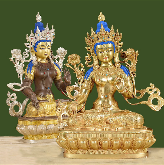 Tibetan White Tara Buddha Statue | Spiritual and Religion | Meditation | Buddha Decoration and Ornament | Feng Sui