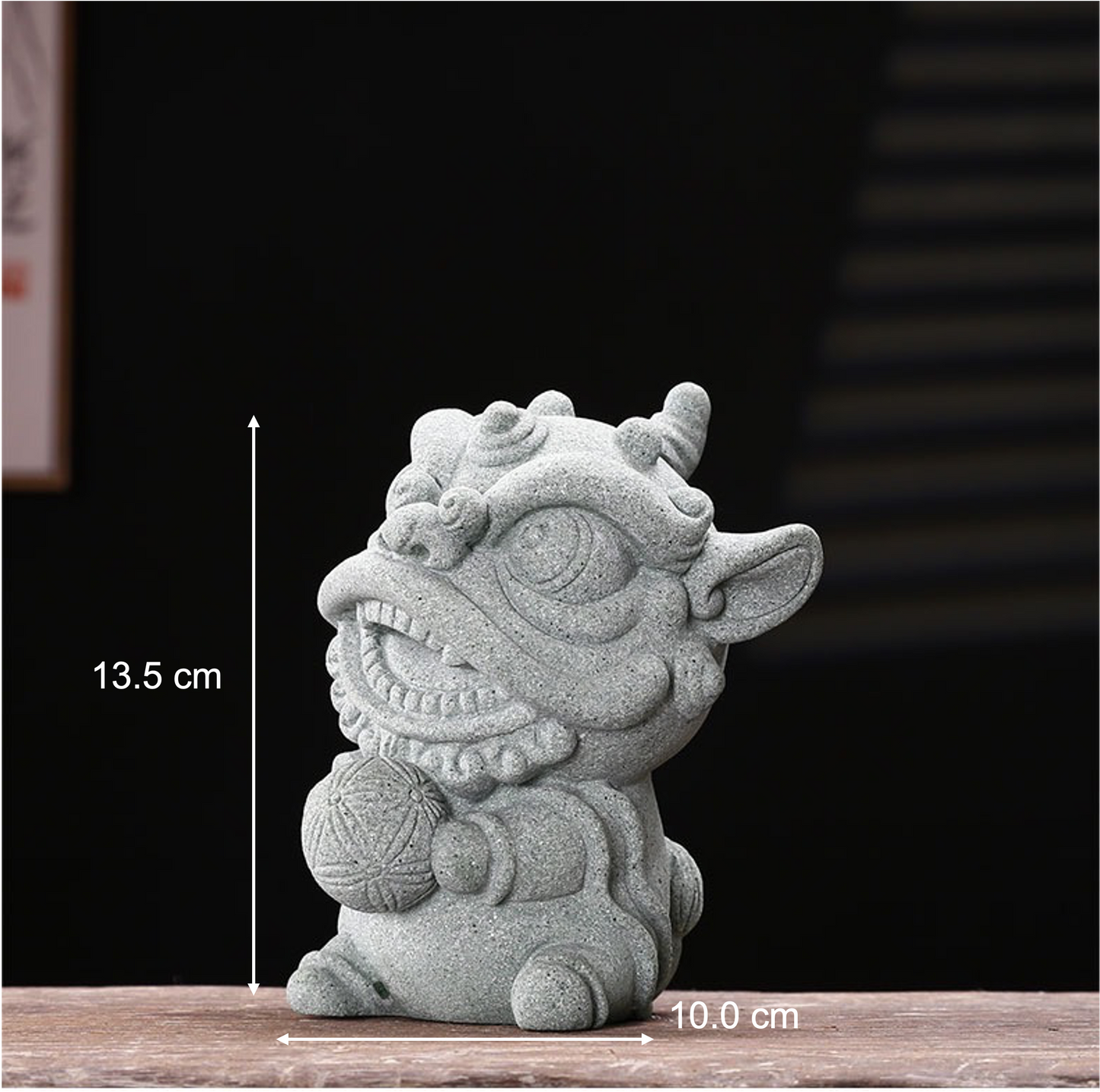 Auspicious Lion Dance Sculpture & Statue Display | Fengshui | Home Decor | Office Blessing | Chinese architectural | Chinese Lunar New Year