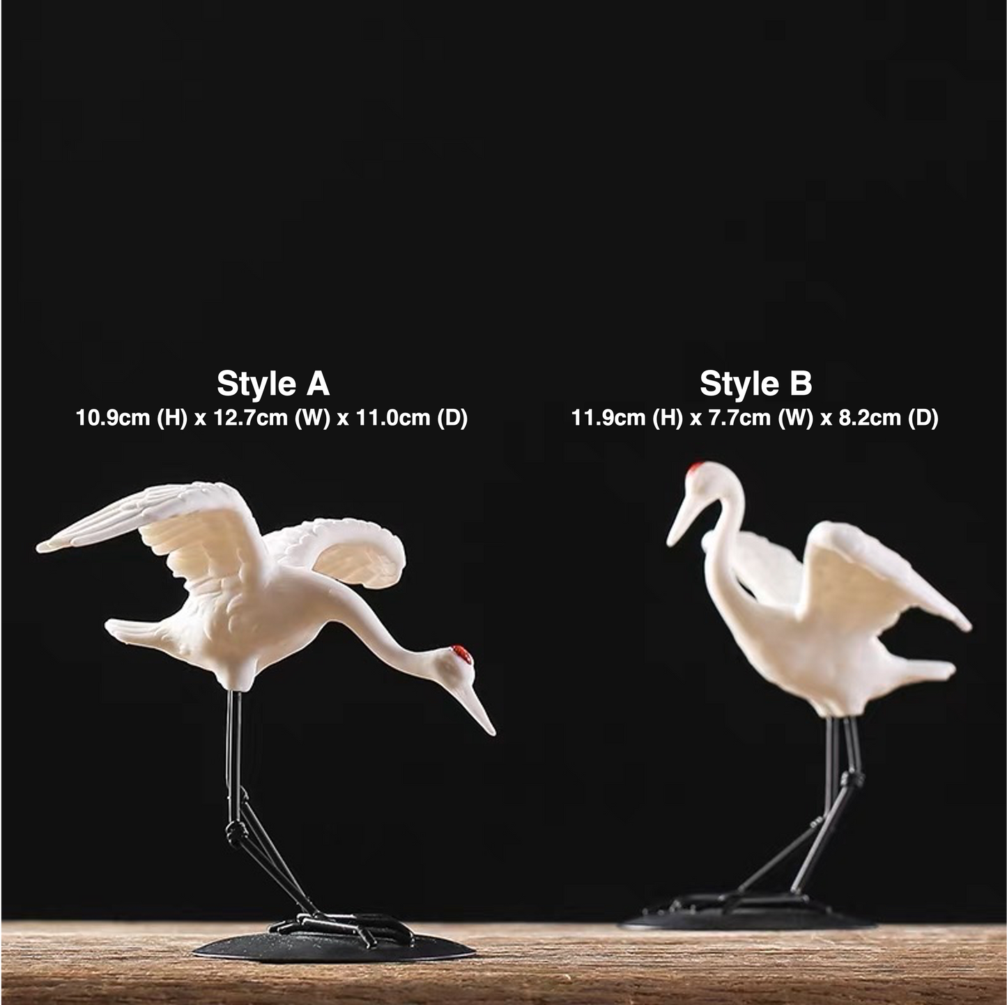 Auspicious Ceramic Flying Crane Bird Sculpture & Statue | Fengshui | Home Decor | Office Blessing | Longevity