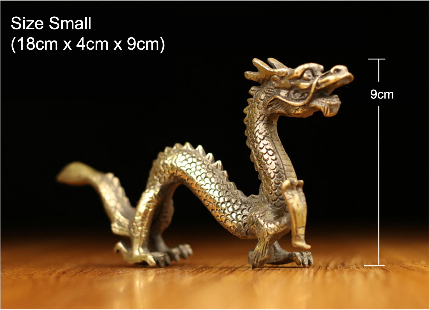 Brass Dragon Sculpture & Statue | Fengshui | Good Fortune and Prosperity | Home Decor and Business Display