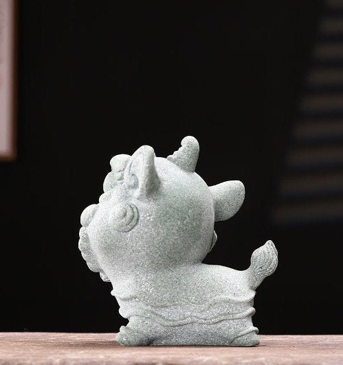 Auspicious Lion Dance Sculpture & Statue Display | Fengshui | Home Decor | Office Blessing | Chinese architectural | Chinese Lunar New Year