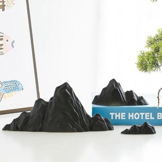 Ceramic Mountain Display Set | Fengshui | Home Decor | Office Blessing | Chinese architectural and paintings