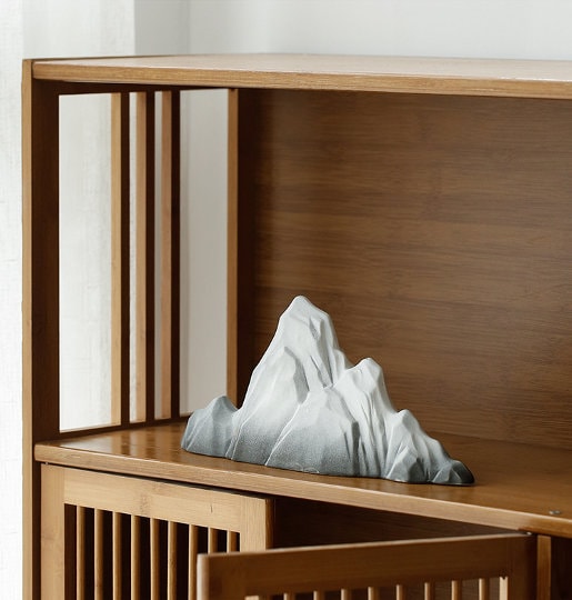 Ceramic Mountain Display Set | Fengshui | Home Decor | Office Blessing | Chinese architectural and paintings