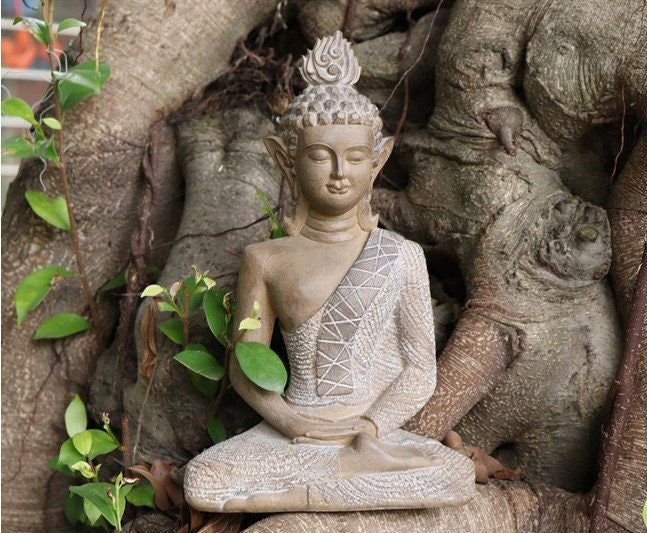 Handmade Buddha Statue Decoration Ornament | Outdoor Garden Living Room Study Room | Religion Spiritual | Gifting for him or her