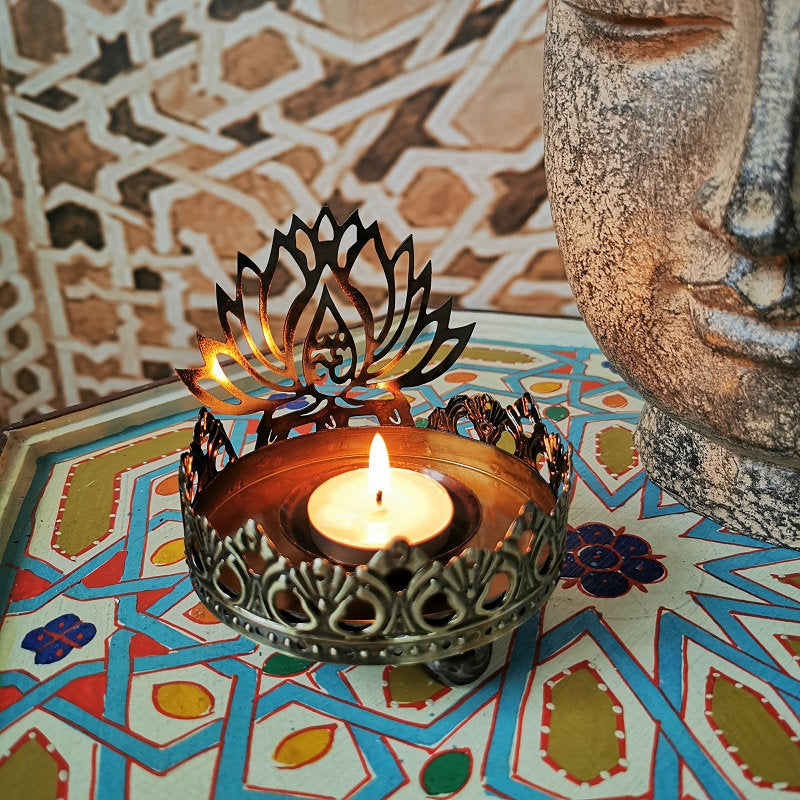 Lotus Silhouette Candle Holder | Peace Serenity Tranquility Calmness | Meditation | Gift for him and her | Mindful Gift | Tealight candles